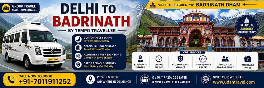 Delhi To Badrinath Yatra Package By Tempo Traveller