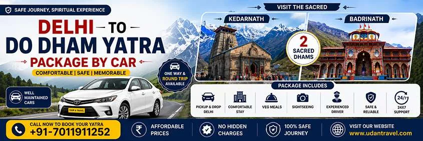 Delhi To Do Dham Yatra Package By Car