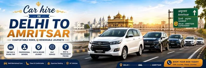 Car On Rent In Delhi To Amritsar